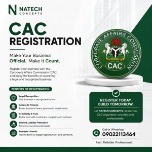 cac registration, printing, branding, website designing in awka